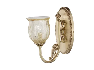 AMANDA 227/A1 - French gold finish wall light with amber crackle glass _ Possoni Illuminazione